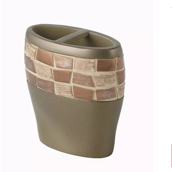 Mosaic Stone Bronze Toothbrush Holder - Picture 1 of 3